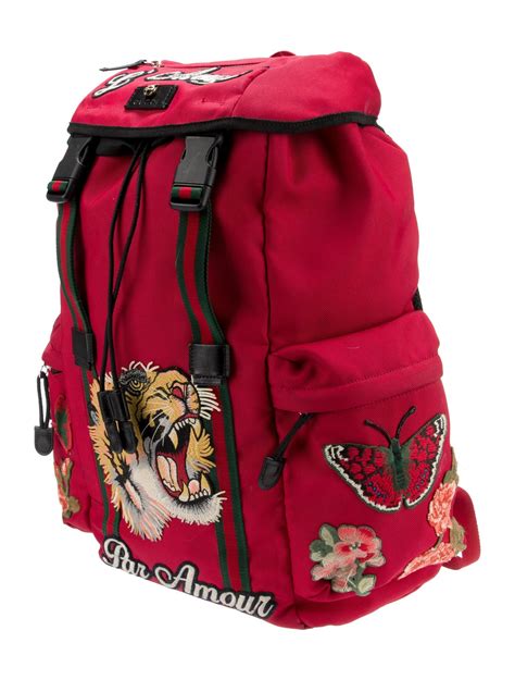 gucci tiger backpack fake|gucci l'aveugle backpack.